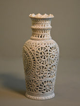 Soapstone Filigree Curio Vase - Blooming Vines