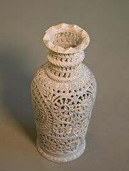 Soapstone Filigree Curio Vase - Blooming Vines