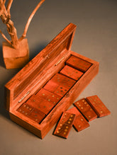 Handcrafted Wooden Game With Box- Dominoes Sleek