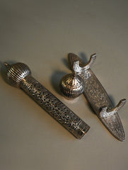 Majestic Hand Engraved Metal Rajasthani Scroll Holder & Stand
