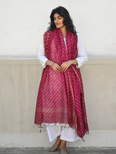 Exclusive Lehariya Chanderi Dupatta - Berry Blast.