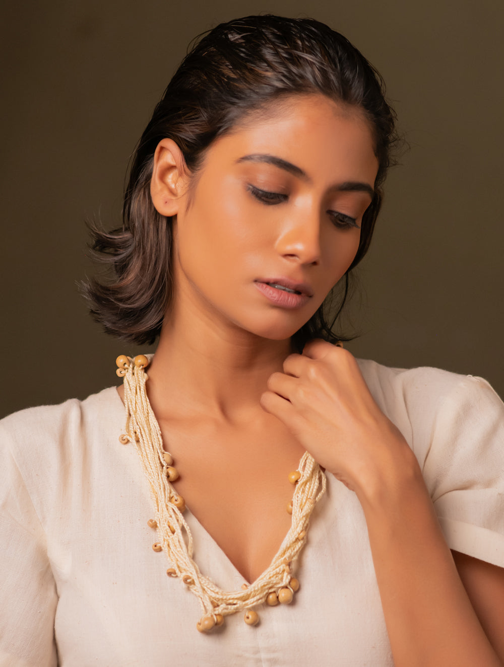 Boho Brilliance Layered Jute Necklace