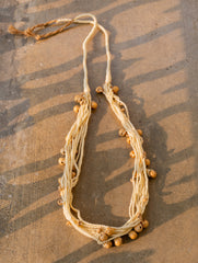 Boho Brilliance Layered Jute Necklace