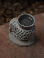 Carved Filigree Elephant Stone Aroma Oil Diffuser (4" x 4'')