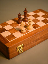 Handcrafted Wooden Travel Chess Set