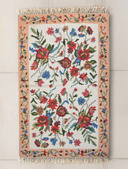 Handwoven Kilim Rug - Cream Bouquet