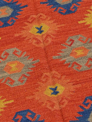 Handwoven Kilim Rug - Terracotta Field