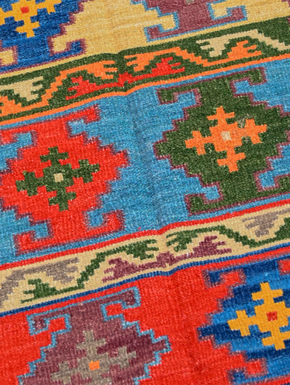Handwoven Kilim Rug - Tribal Panels (Length 5ft x Width 3ft)