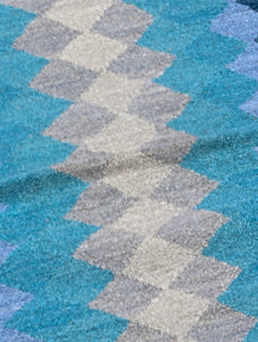Handwoven Kilim Rug - Blue Gradience