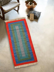 Handwoven Kilim Rug - Colour Block (Length 6ft x Width 2ft)