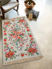 Handwoven Kilim Rug - Vintage Bouquet (Length 6ft x Width 4ft)