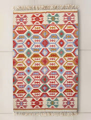 Handwoven Kilim Rug - Tribal Mosaic (Length 6ft x Width 4ft)