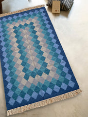 Handwoven Kilim Rug - Ocean Prism