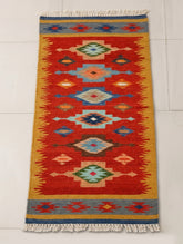 Handwoven Kilim Rug - Sunset Medallion (Length 6ft x Width 2ft)