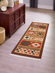 Handwoven Kilim Rug - Tribal Bands (Length 6ft x Width 2ft)