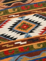 Handwoven Kilim Rug - Charcoal Layers (Length 6 ft x Width 2ft)