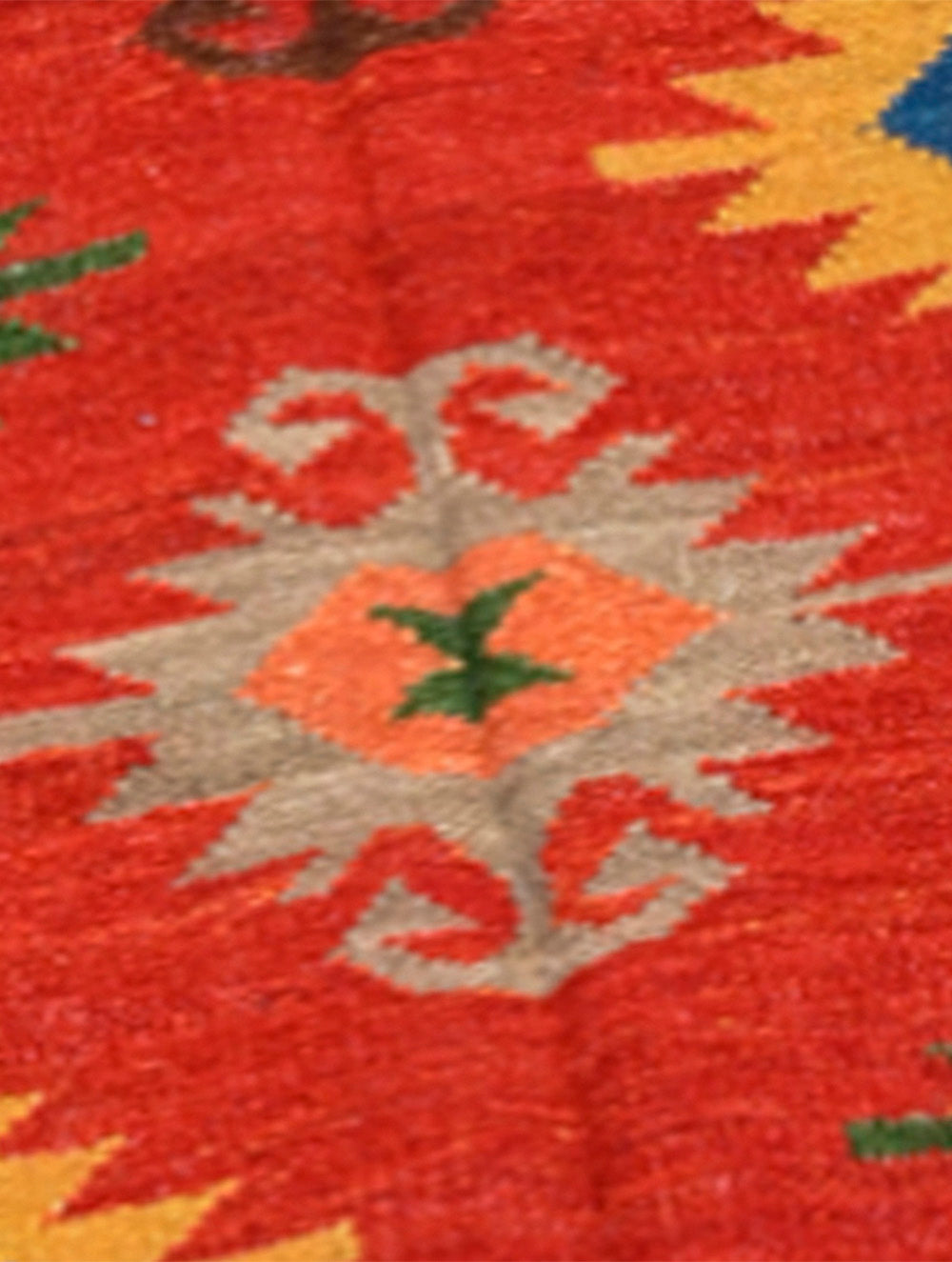 Handwoven Kilim Rug - Scarlet Medallion