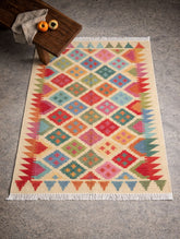 Handwoven Kilim Rug - Candy Mosaic (Length 5ft x Width 3ft)