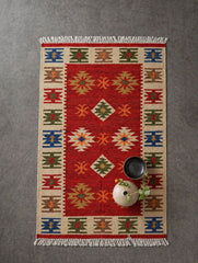 Handwoven Kilim Rug - Crimson Folk