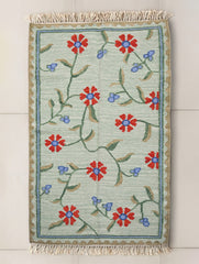 Handwoven Kilim Rug - Turquoise Garden