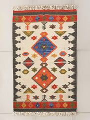 Handwoven Kilim Rug - Ivory Folk