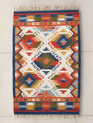 Handwoven Kilim Rug - Layered Diamonds