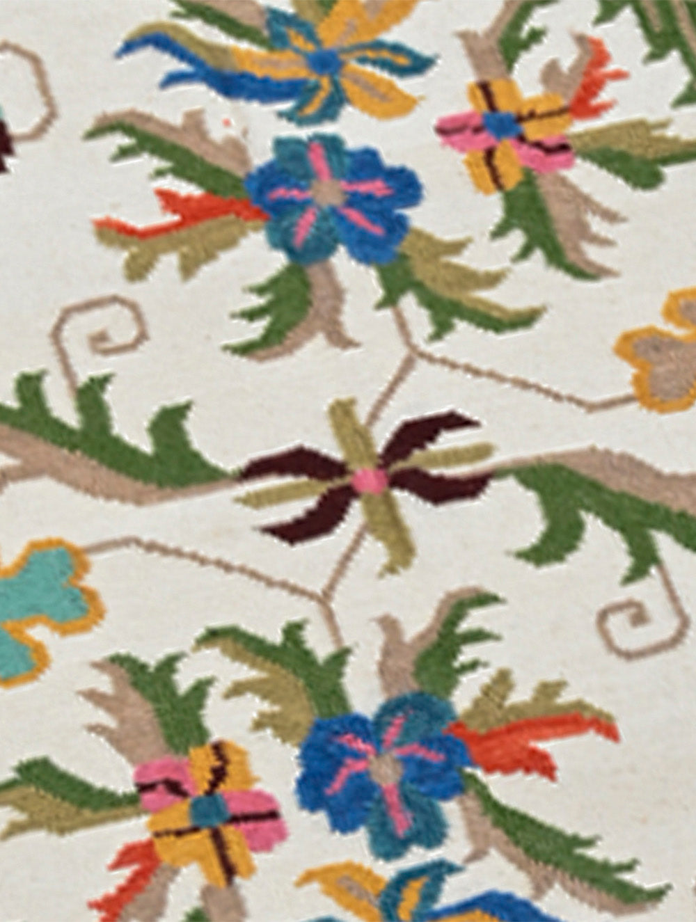 Handwoven Kilim Rug - Teal Garden