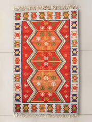 Handwoven Kilim Rug - Ember Chevron