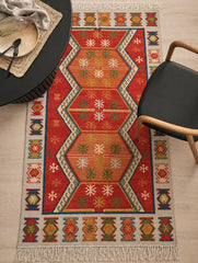 Handwoven Kilim Rug - Ember Chevron