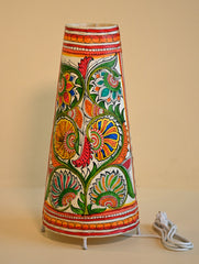 Andhra Leather Craft Lamp Shade - Vana Pushpa. Height - 17 inches