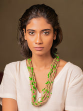 Load image into Gallery viewer, Emerald Whisper Layered Jute Necklace