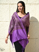 Exclusive Bhagalpur Tussar Silk Stole - Velvet Nocturne