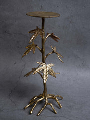 Exclusive Brass Candle Stand - Leaves