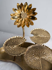 Exclusive Brass Curio - Waterlily Garden (Large)
