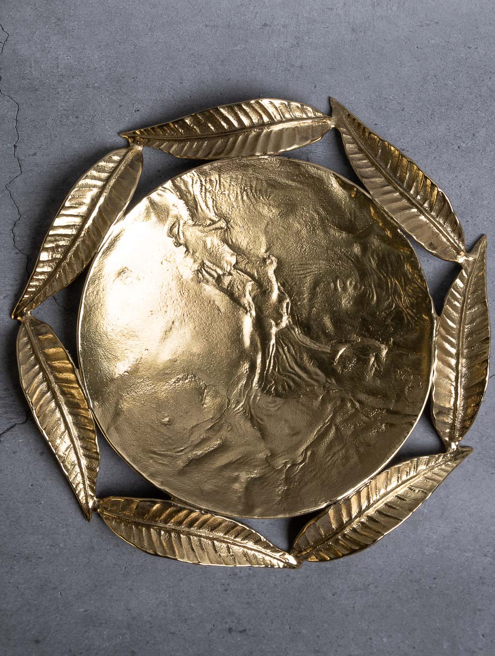 Exclusive Brass Curio / Plate - Mango Leaf
