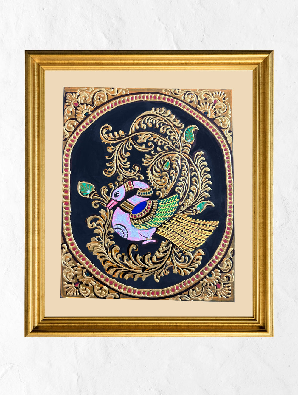 Exclusive Ganjifa Art Framed Painting - Annapakshi