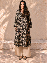 Exclusive, Authentic Kalamkari Silk Viscose Blend Loose Fit Kurta Set - Peacocks (2 pc set)