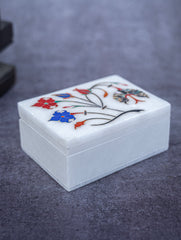 Floral Tapestry Marble Inlay Box
