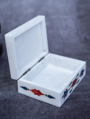 Floral Tapestry Marble Inlay Box