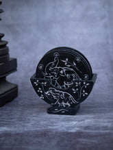 Floral Tapestry Marble Inlay Coasters