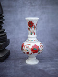 Floral Tapestry Marble Inlay Vase