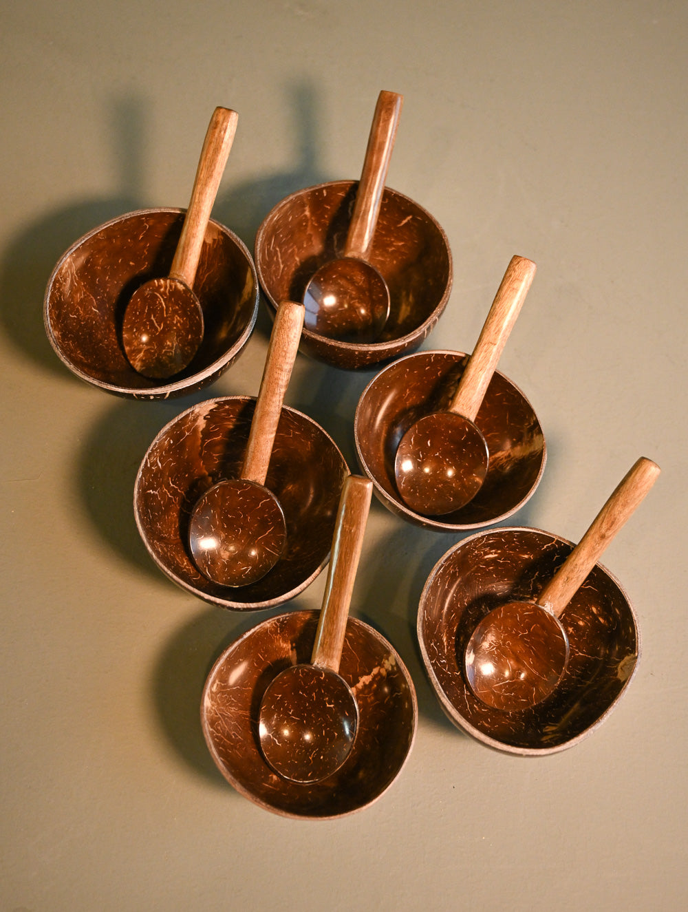 Coconut Craft Dessert Bowls & Spoons Set - Sweet Soiree (Set of 6)