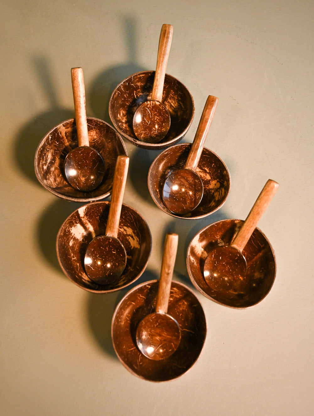 Coconut Craft Dessert Bowls & Spoons Set - Sweet Soiree (Set of 6)