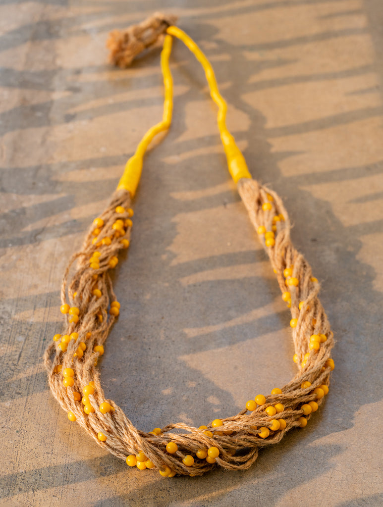 Golden Meadow Layered Jute Necklace