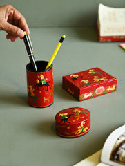 The India Craft House Heritage Gift Hamper - Kashmiri Polo Desk Set