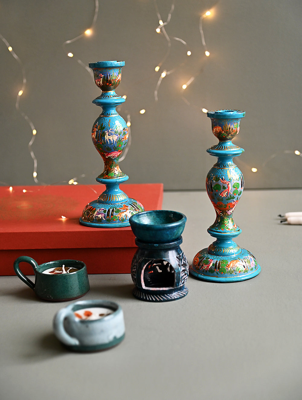 The India Craft House Heritage Gift Hamper - Blue Jasmine