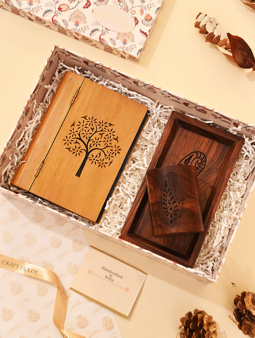 The India Craft House Heritage Gift Hamper - Wooden Desk Edit