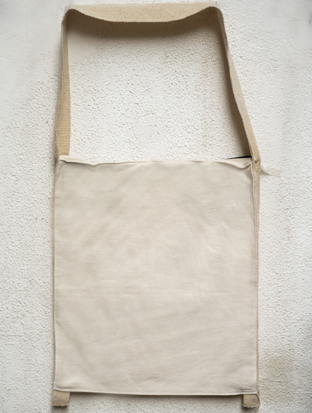 Hand Woven Kashida Pattu Large Sling Bag - White & Black