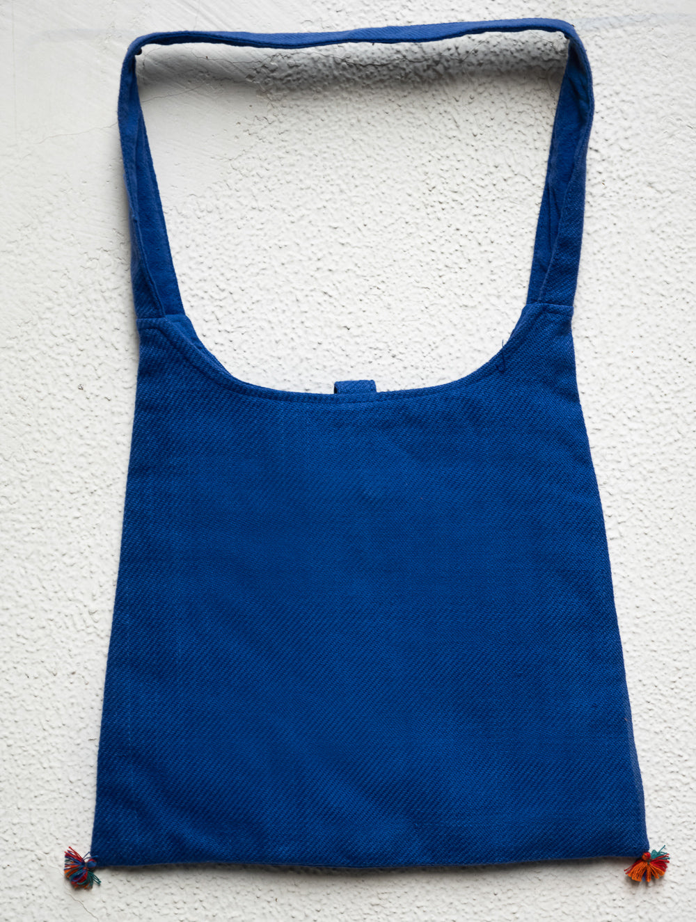 Hand Woven Kashida Pattu Sling Bag - Royal Blue