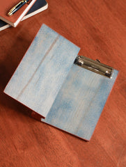 Handcrafted Wooden Engraved Paper Holder - Red